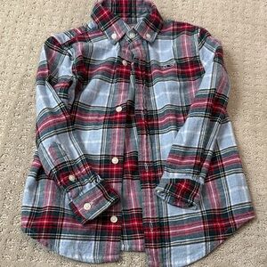 Vineyard Vines Plaid Flannel Button-Down Shirt - Red and Gray
